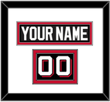 New Jersey Nameplate & Number (Shoulder) - Alternate Black - Double Mat 1