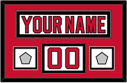 New Jersey Nameplate, Number (Shoulder) & 2 Stanley Cup Finals Jersey Patches - Home White (1992-2007) - Signature Tier 2