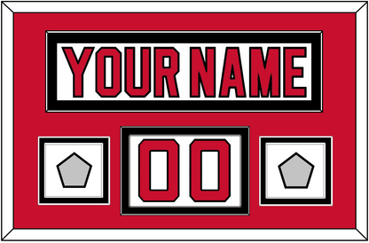 New Jersey Nameplate, Number (Shoulder) & 2 Stanley Cup Finals Jersey Patches - Home White (1992-2007) - Signature Tier 2