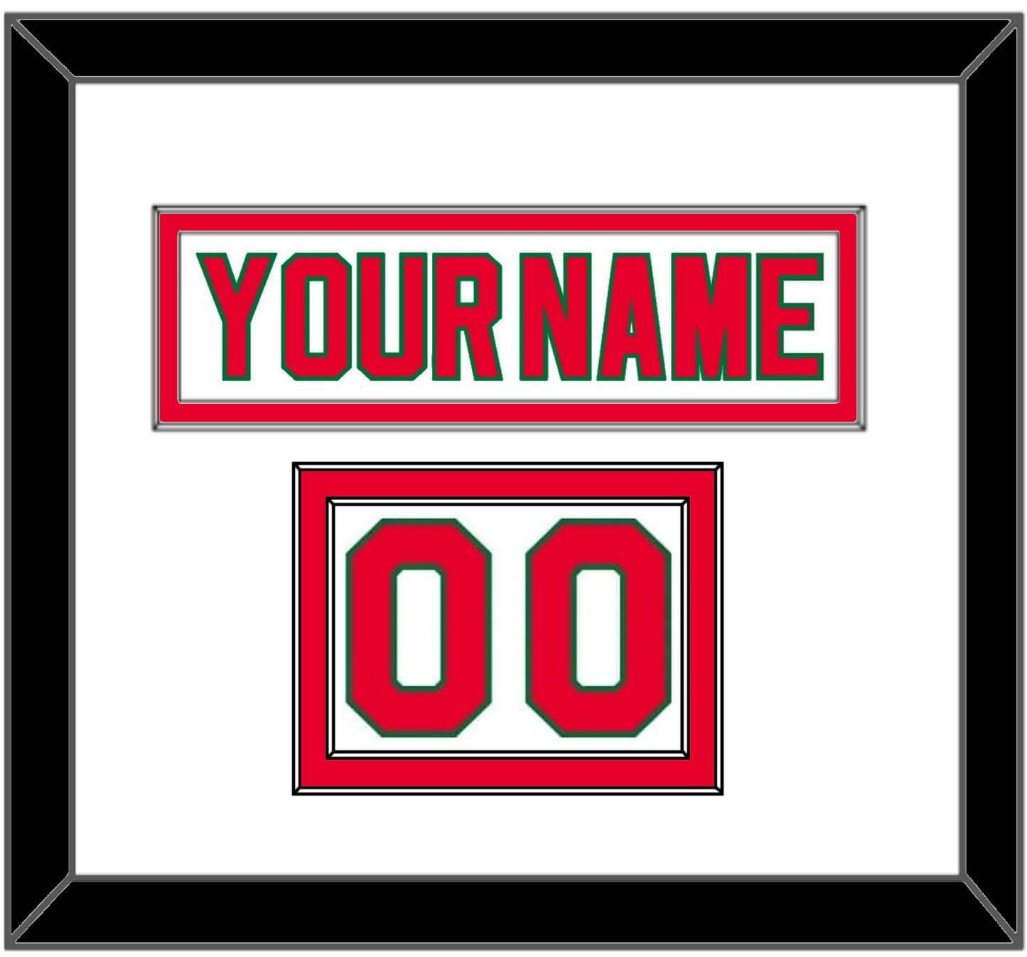 New Jersey Nameplate & Number (Shoulder) - Home White (1982-1992) - Signature Tier 1