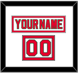 New Jersey Nameplate & Number (Shoulder) - Home White (1982-1992) - Double Mat 1