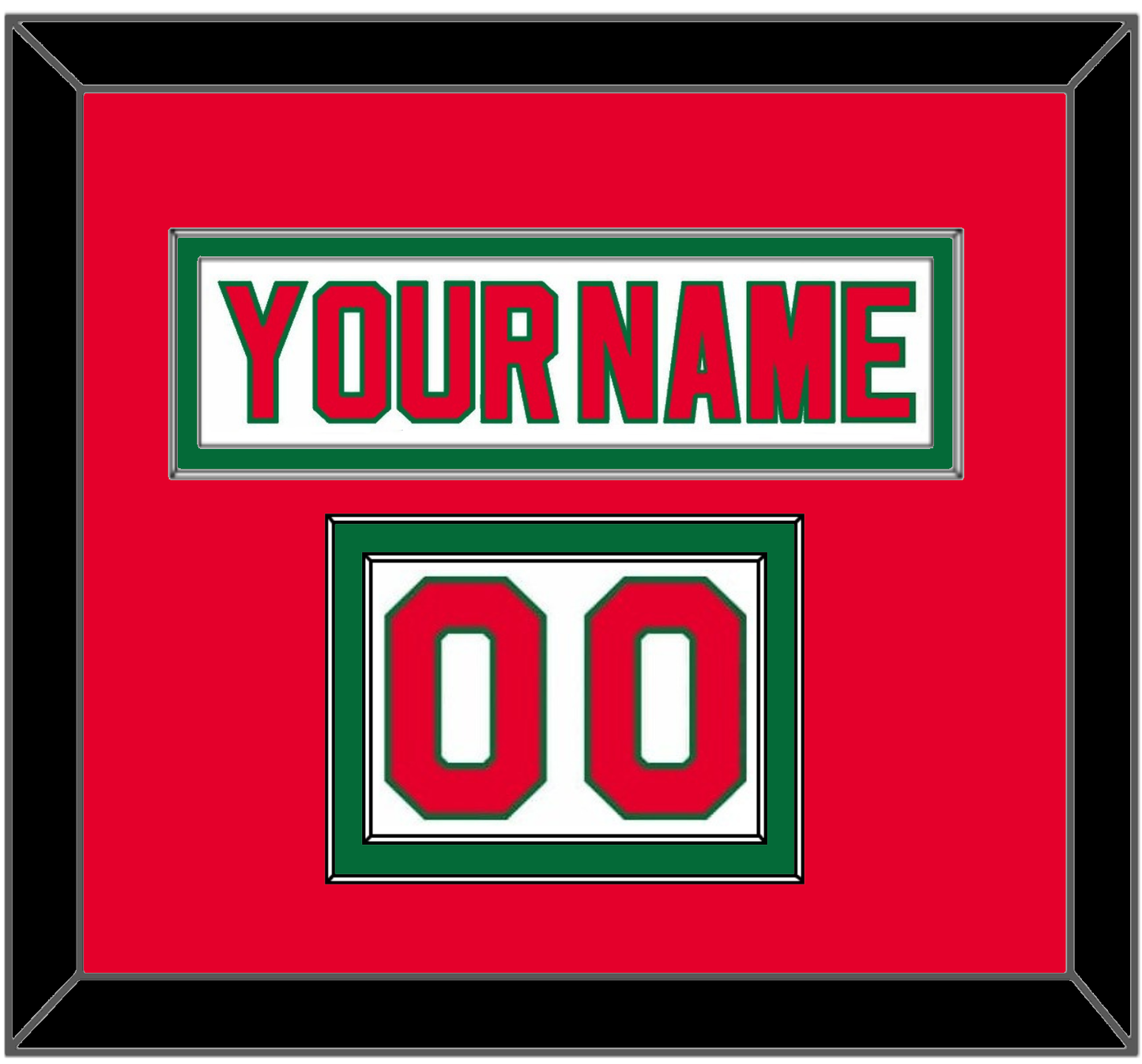 New Jersey Nameplate & Number (Shoulder) - Home White (1982-1992) - Signature Tier 2
