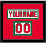 New Jersey Nameplate & Number (Shoulder) - Home White (1982-1992) - Double Mat 2