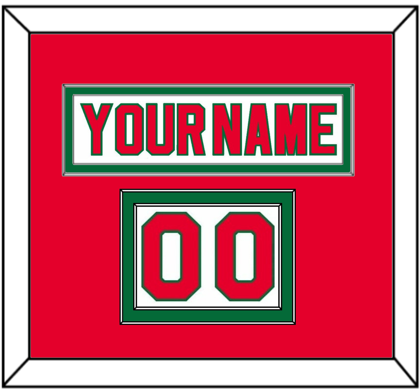 New Jersey Nameplate & Number (Shoulder) - Home White (1982-1992) - Signature Tier 2