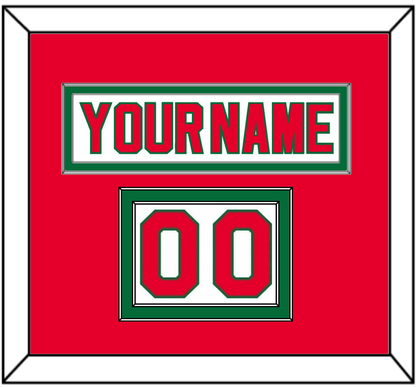 New Jersey Nameplate & Number (Shoulder) - Home White (1982-1992) - Signature Tier 2