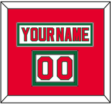 New Jersey Nameplate & Number (Shoulder) - Home White (1982-1992) - Double Mat 2