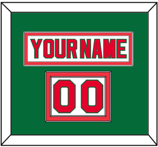 New Jersey Nameplate & Number (Shoulder) - Home White (1982-1992) - Signature Tier 3