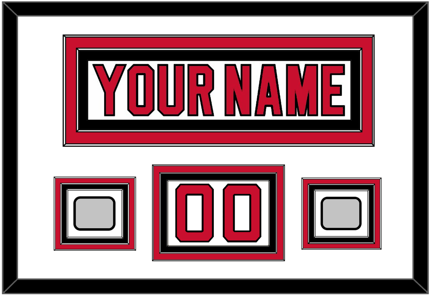 New Jersey Nameplate, Number (Shoulder) & 2 Stanley Cup Finals Jersey Patches - Home White (1992-2007) - Premier Tier 1