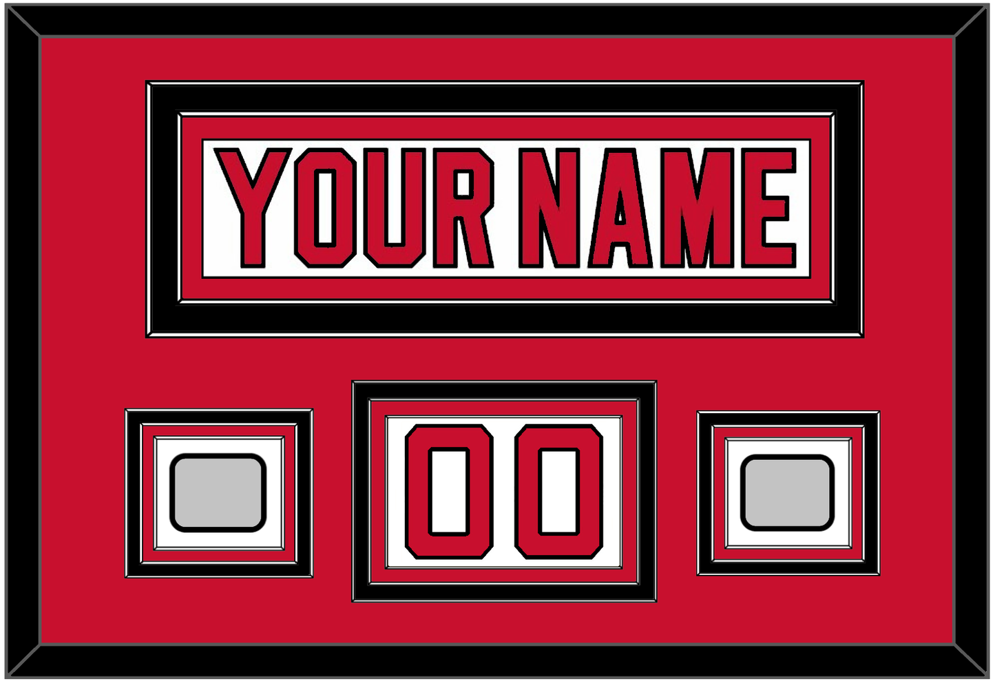 New Jersey Nameplate, Number (Shoulder) & 2 Stanley Cup Finals Jersey Patches - Home White (1992-2007) - Premier Tier 2
