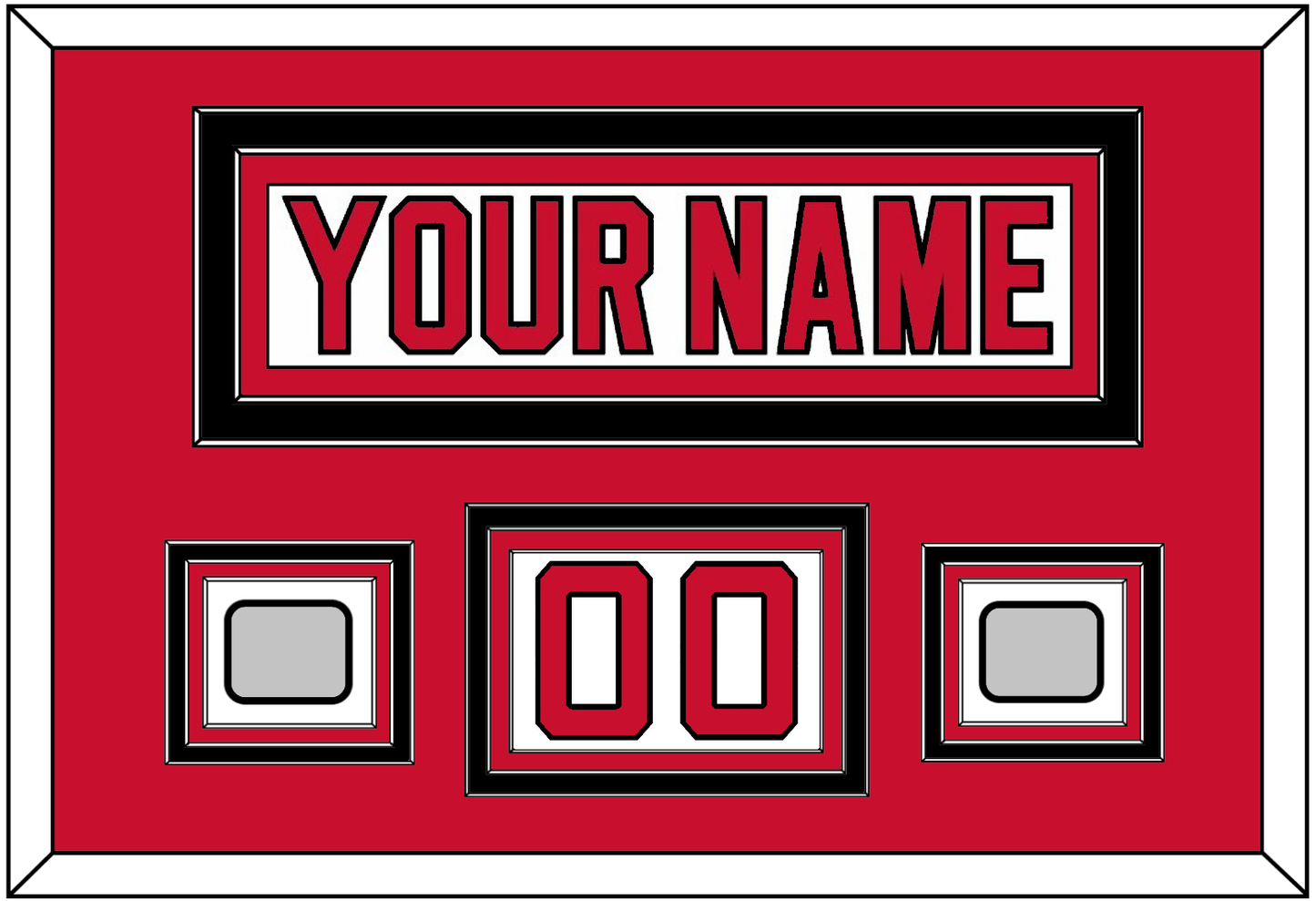 New Jersey Nameplate, Number (Shoulder) & 2 Stanley Cup Finals Jersey Patches - Home White (1992-2007) - Premier Tier 2