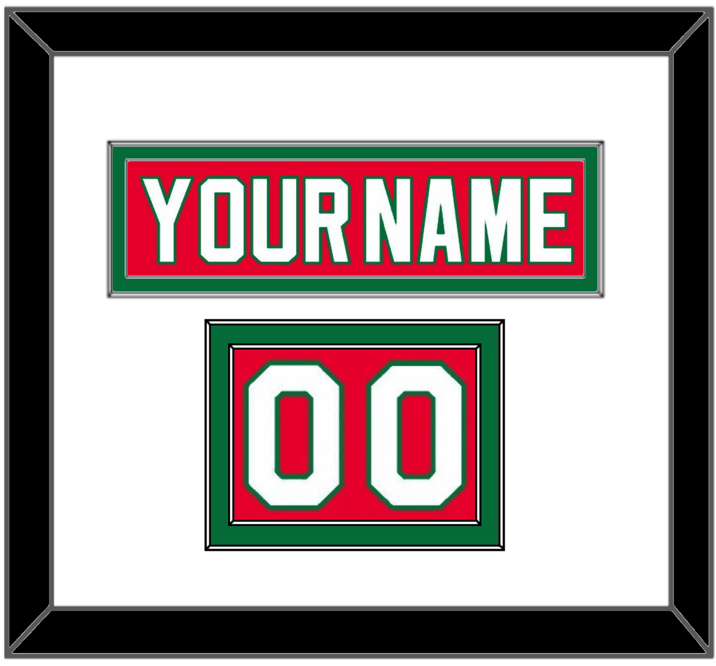 New Jersey Nameplate & Number (Shoulder) - Road Red (1982-1992) - Signature Tier 1