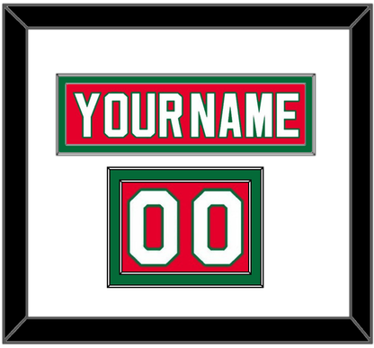 New Jersey Nameplate & Number (Shoulder) - Road Red (1982-1992) - Signature Tier 1