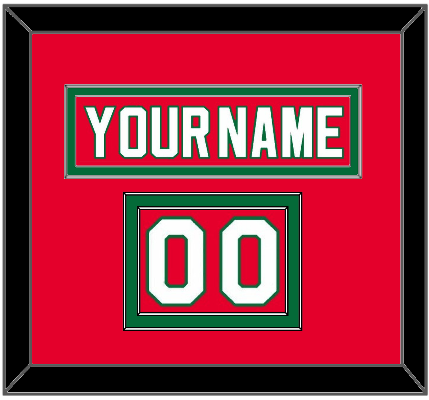 New Jersey Nameplate & Number (Shoulder) - Road Red (1982-1992) - Signature Tier 2