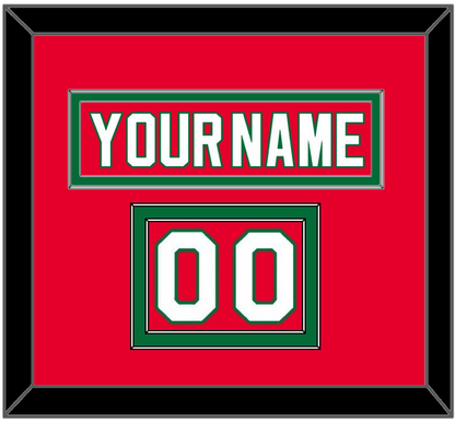New Jersey Nameplate & Number (Shoulder) - Road Red (1982-1992) - Signature Tier 2
