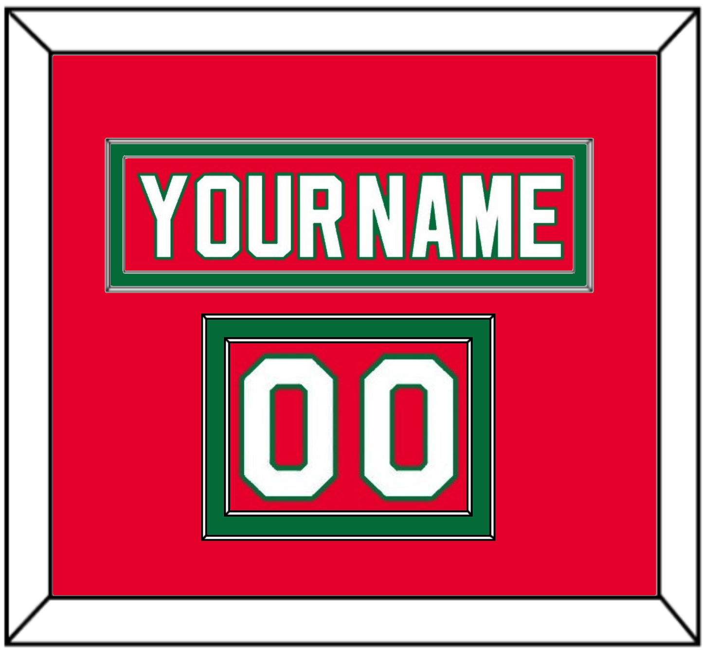 New Jersey Nameplate & Number (Shoulder) - Road Red (1982-1992) - Signature Tier 2