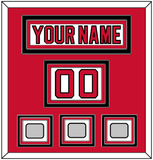 New Jersey Nameplate, Number (Shoulder) & Stanley Cup Finals 1995, 2000 & 2003 Jersey Patches - Home White (1992-2007) - Triple Mat 2