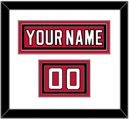 New Jersey Nameplate & Number (Shoulder) - Road Red (1992-2007) - Premier Tier 1
