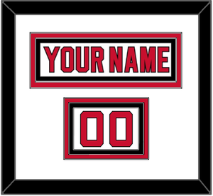 New Jersey Nameplate & Number (Shoulder) - Home White (1992-2007) - Triple Mat 1