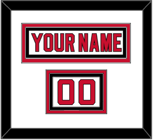 New Jersey Nameplate & Number (Shoulder) - Road White - Triple Mat 1