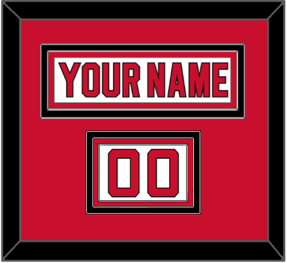 New Jersey Nameplate & Number (Shoulder) - Road White (2007-2017) - Premier Tier 2
