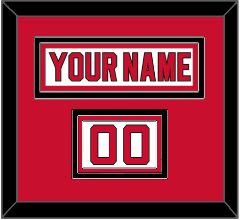 New Jersey Nameplate & Number (Shoulder) - Home White (1992-2007) - Triple Mat 2