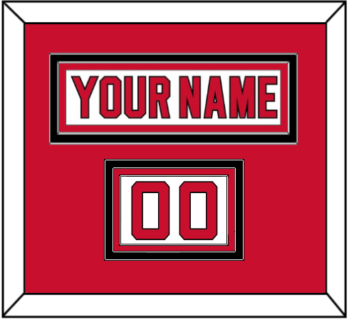 New Jersey Nameplate & Number (Shoulder) - Road White (2007-2017) - Premier Tier 2