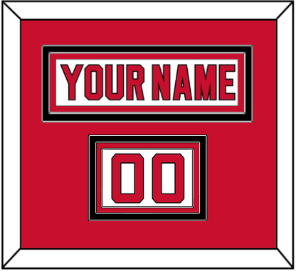 New Jersey Nameplate & Number (Shoulder) - Road White (2007-2017) - Premier Tier 2