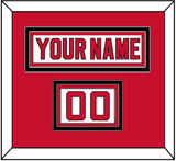 New Jersey Nameplate & Number (Shoulder) - Road White - Triple Mat 2