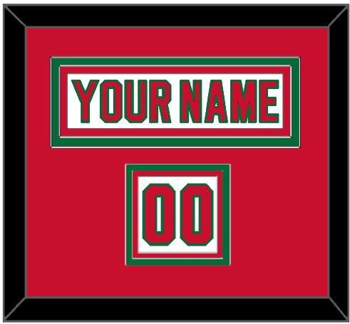 New Jersey Nameplate & Number (Shoulder) - Heritage White - Premier Tier 2