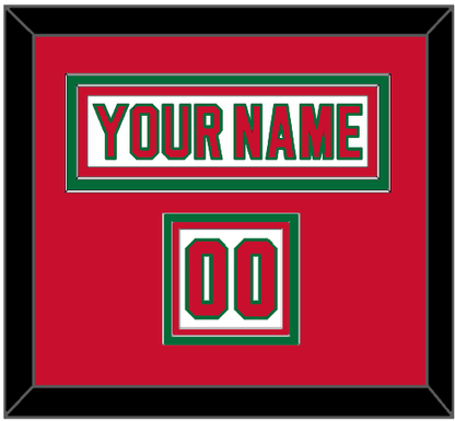 New Jersey Nameplate & Number (Shoulder) - Heritage White - Premier Tier 2