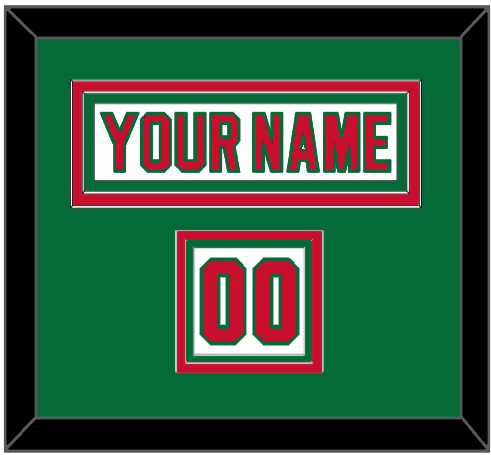New Jersey Nameplate & Number (Shoulder) - Heritage White - Premier Tier 3
