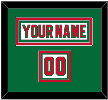 New Jersey Nameplate & Number (Shoulder) - Heritage White - Premier Tier 3