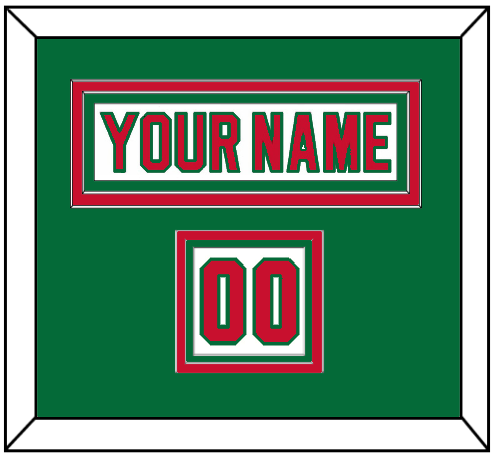 New Jersey Nameplate & Number (Shoulder) - Heritage White - Premier Tier 3