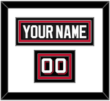 New Jersey Nameplate & Number (Shoulder) - Alternate Black - Triple Mat 1