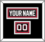New Jersey Nameplate & Number (Shoulder) - Alternate Black - Triple Mat 2