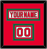 New Jersey Nameplate & Number (Shoulder) - Home White (1982-1992) - Triple Mat 2