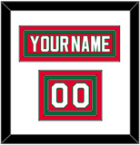 New Jersey Nameplate & Number (Shoulder) - Road Red (1982-1992) - Triple Mat 1