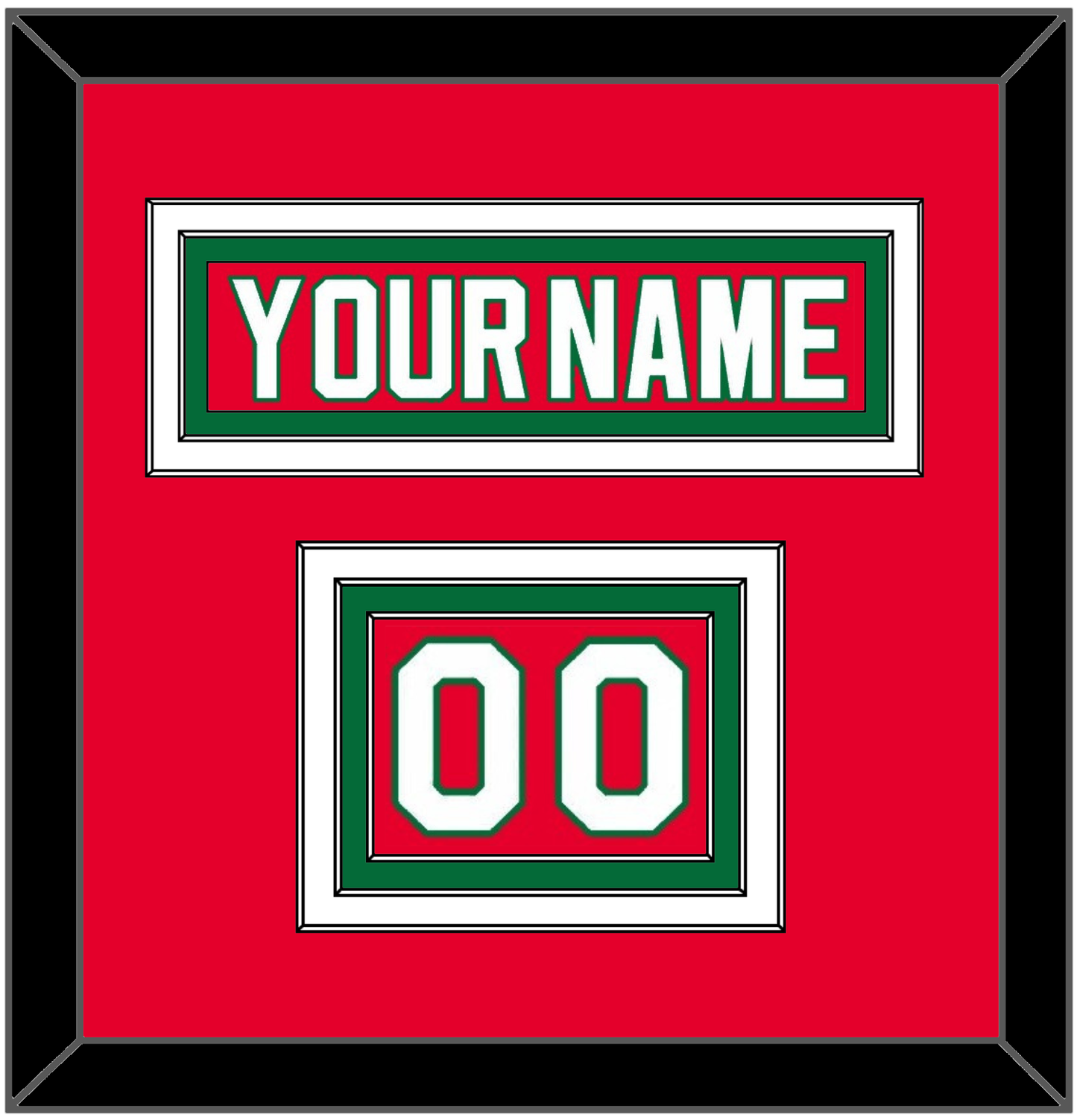New Jersey Nameplate & Number (Shoulder) - Road Red (1982-1992) - Premier Tier 2