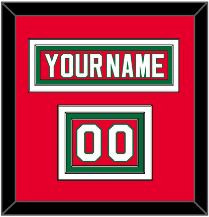 New Jersey Nameplate & Number (Shoulder) - Road Red (1982-1992) - Premier Tier 2