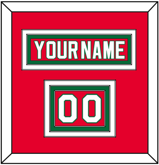 New Jersey Nameplate & Number (Shoulder) - Road Red (1982-1992) - Premier Tier 2