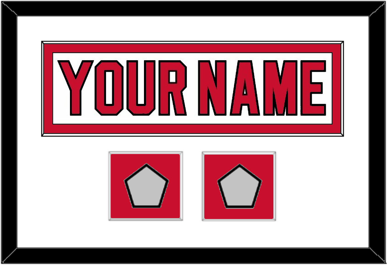 New Jersey Nameplate & 2 Stanley Cup Finals Patches - Home White (1992-2007) - Essential Tier 1
