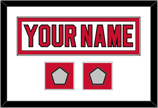 New Jersey Nameplate & 2 Stanley Cup Finals Patches - Home White (1992-2007) - Essential Tier 1