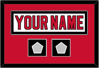 New Jersey Nameplate & 2 Stanley Cup Finals Patches - Home White (1992-2007) - Essential Tier 3