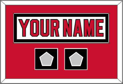 New Jersey Nameplate & 2 Stanley Cup Finals Patches - Home White (1992-2007) - Essential Tier 3