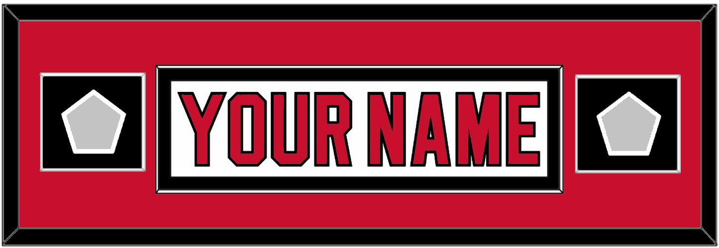 New Jersey Nameplate & 2 Stanley Cup Finals Patches - Home White (1992-2007) - Essential Tier 4