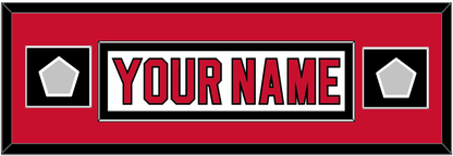 New Jersey Nameplate & 2 Stanley Cup Finals Patches - Home White (1992-2007) - Essential Tier 4