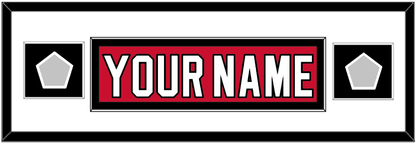 New Jersey Nameplate & 2 Stanley Cup Finals Patches - Road Red (1992-2007) - Essential Tier 2