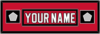 New Jersey Nameplate & 2 Stanley Cup Finals Patches - Road Red (1992-2007) - Essential Tier 4
