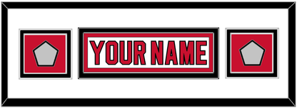 New Jersey Nameplate & 2 Stanley Cup Finals Patches - Home White (1992-2007) - Signature Tier 2