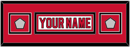New Jersey Nameplate & 2 Stanley Cup Finals Patches - Home White (1992-2007) - Signature Tier 4